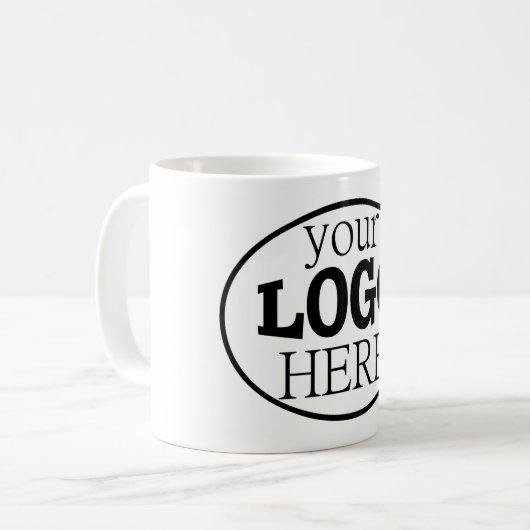 Je aangepaste zakelijke Logo Koffiemok (Voorkant links)