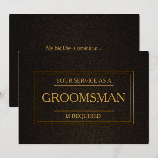 Je aanwezigheid is gewenst als getuige van de brui kaart (Voorkant / Achterkant)