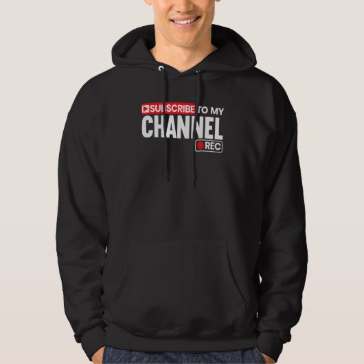 Je abonneren op mijn Channel Livestreaming Online Hoodie (Voorkant)
