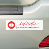 Je abonneren op moderne sociale YouTube-media Bumpersticker (Op auto)
