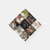 Je acht favoriete bruiloft foto's collage servet (Hoek)