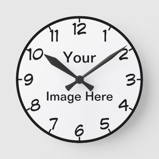Je Afbeelding hier met cijfers Ronde Klok (Voorkant)