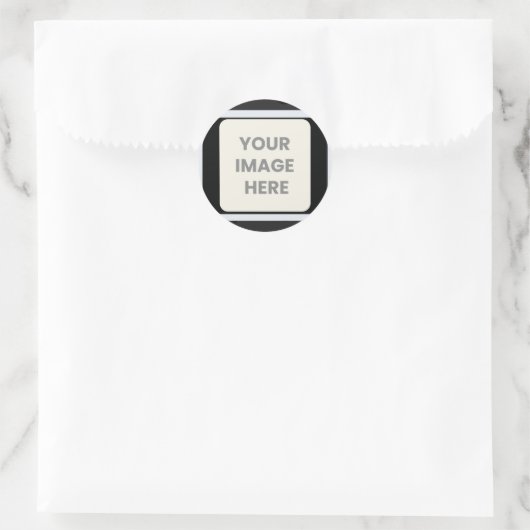 je afbeelding hier ronde sticker (Tas)