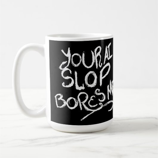 Je AI-brij Boring Me Koffiemok (Links)