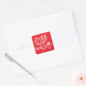 Je AI-brij Boring Me Vierkante Sticker (Envelop)