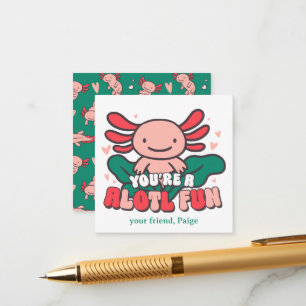 Je Alotl Plezier Axolotl Valentijnsdag Informatiekaartje