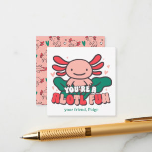 Je Alotl Pret Axolotl Valentijnsdag Informatiekaartje