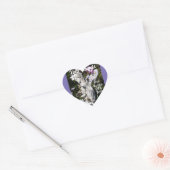 Je Angels zijn altijd bij je bloemenbloem. Hart Sticker (Envelop)