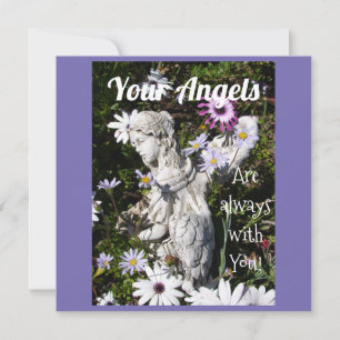 Je Angels zijn altijd bij je, Floral Angel Flat Kaart