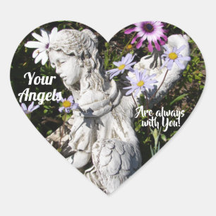 Je Angels zijn altijd bij je, Floral Angel Hart Sticker