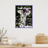 Je Angels zijn altijd bij je, Floral Angel Poster (Keuken)