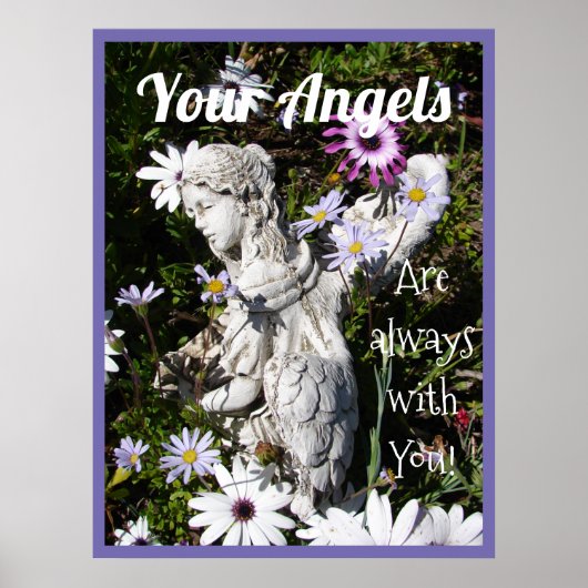 Je Angels zijn altijd bij je, Floral Angel Poster (Voorkant)