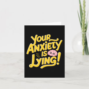 Je angst is een leugen! Funny Brain Sticker Kaart