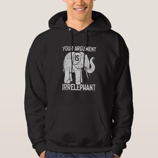 Je argument is onbelangrijk hoodie (Voorkant)
