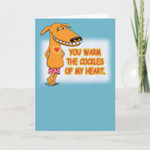 Je arm de kegels van mijn hart bedankkaart