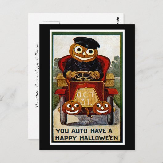 Je auto heeft een Happy Halloween Briefkaart (Voorkant / Achterkant)