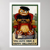 Je auto heeft een Happy Halloween Poster (Voorkant)