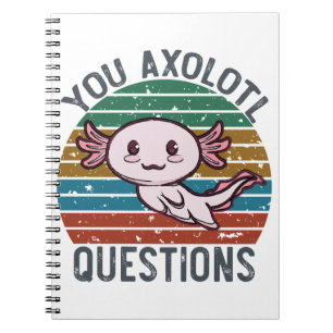 Je Axolotl Vragen Retro 90s Vintage Zonsondergang Notitieboek