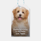 Je baardheden van de hond Dank je wel Cadeaulabel (Voorkant)