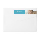 Je baby-jongen Foto Blue Return-adres (Achterkant)