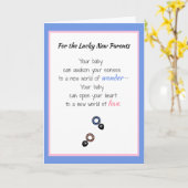 Je baby kan je hart openen...Nieuwe baby Kaart (Gele Bloem)