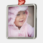 Je baby op een eersteklas versiering metalen ornament (Links)