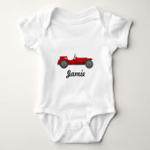 Je baby's naam Classic Car Baby Boy Romper (Voorkant)