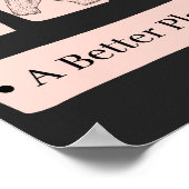 Je bakt de wereld een betere plek met de Birthday  Poster (Hoek)