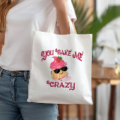 Je bakt me gekke aardbei cupcake zonnebril tote bag