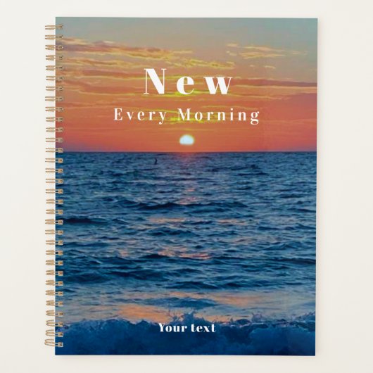 Je barmhartigheden zijn elke ochtend nieuw planner (Voorkant)