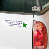 JE BECHA, WE ZULLEN OPSTAND. BUMPERSTICKER (Op Truck)