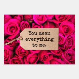 Je bedoelt alles voor mij met Rozen en Kraft Label