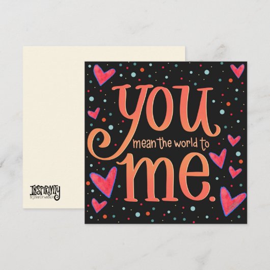 Je bedoelt de wereld voor mij echtgenoot (Voorkant / Achterkant)