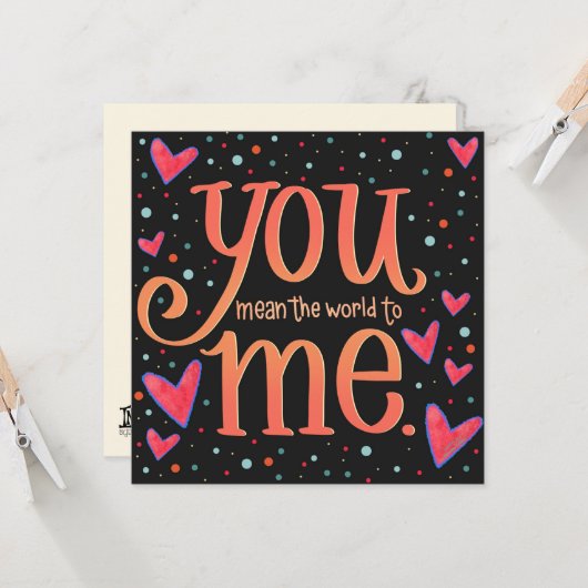 Je bedoelt de wereld voor mij echtgenoot (Voorkant / Achterkant in situ)