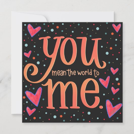 Je bedoelt de wereld voor mij echtgenoot (Voorkant)