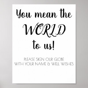 Je bedoelt de wereld voor ons. Aanmelden voor gast Poster