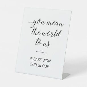 Je bedoelt de wereld voor ons ons die ons Wereldbo Reclamebord Met Voetstuk