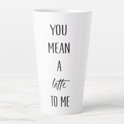 Je bedoelt een LATTE voor mij recente Mok (Voorkant)