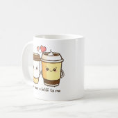 Je bedoelt een Latte voor mij Valentijnsdag Pun Koffiemok (Voorkant links)