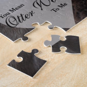 Je bedoelt een otterwereld voor mij, otters houden legpuzzel (Zijkant)