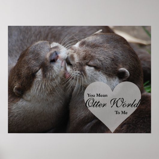 Je bedoelt een otterwereld voor mij, otters houden poster (Voorkant)