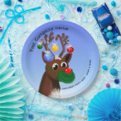 Je bedrijf heet grappige kerstfeest papieren bordje (Feest)