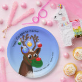 Je bedrijf heet grappige kerstfeest papieren bordje (Feest)