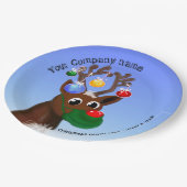 Je bedrijf heet grappige kerstfeest papieren bordje (Gekanteld)