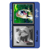 Je bedrijfsnaam, grappige bulldog magneet (Verticaal)