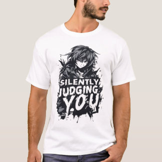 Je bekijkt stilletjes Funny Anime Grunge Streetwea T-shirt