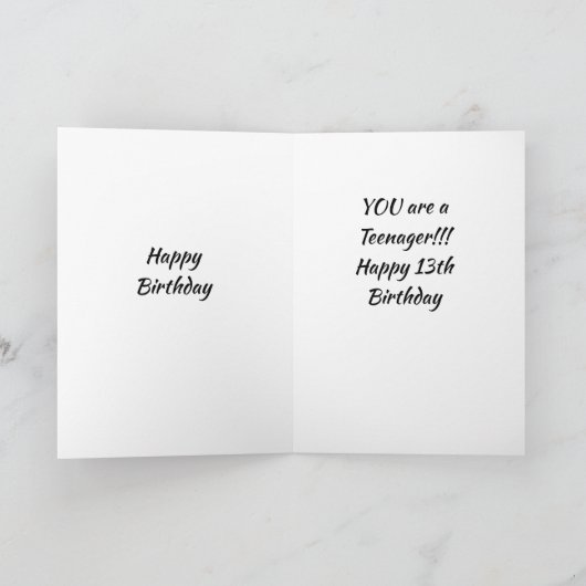 JE BENT **13** GEFELICITEERD! KAART (Binnen)