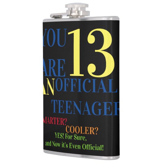Je bent 13 officiële tiener voor verjaardagsjongen heupfles (Links)