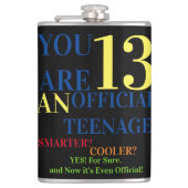Je bent 13 officiële tiener voor verjaardagsjongen heupfles (Voorkant)