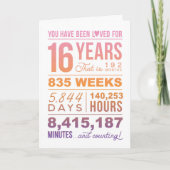 Je bent 16 jaar geliefd geweest, 16e verjaardag Ka Kaart (Voorkant)